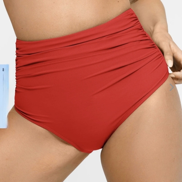 Shapewear Ruched High Waist Sculpting Bikini Bottom #643 - Picture 1 of 8